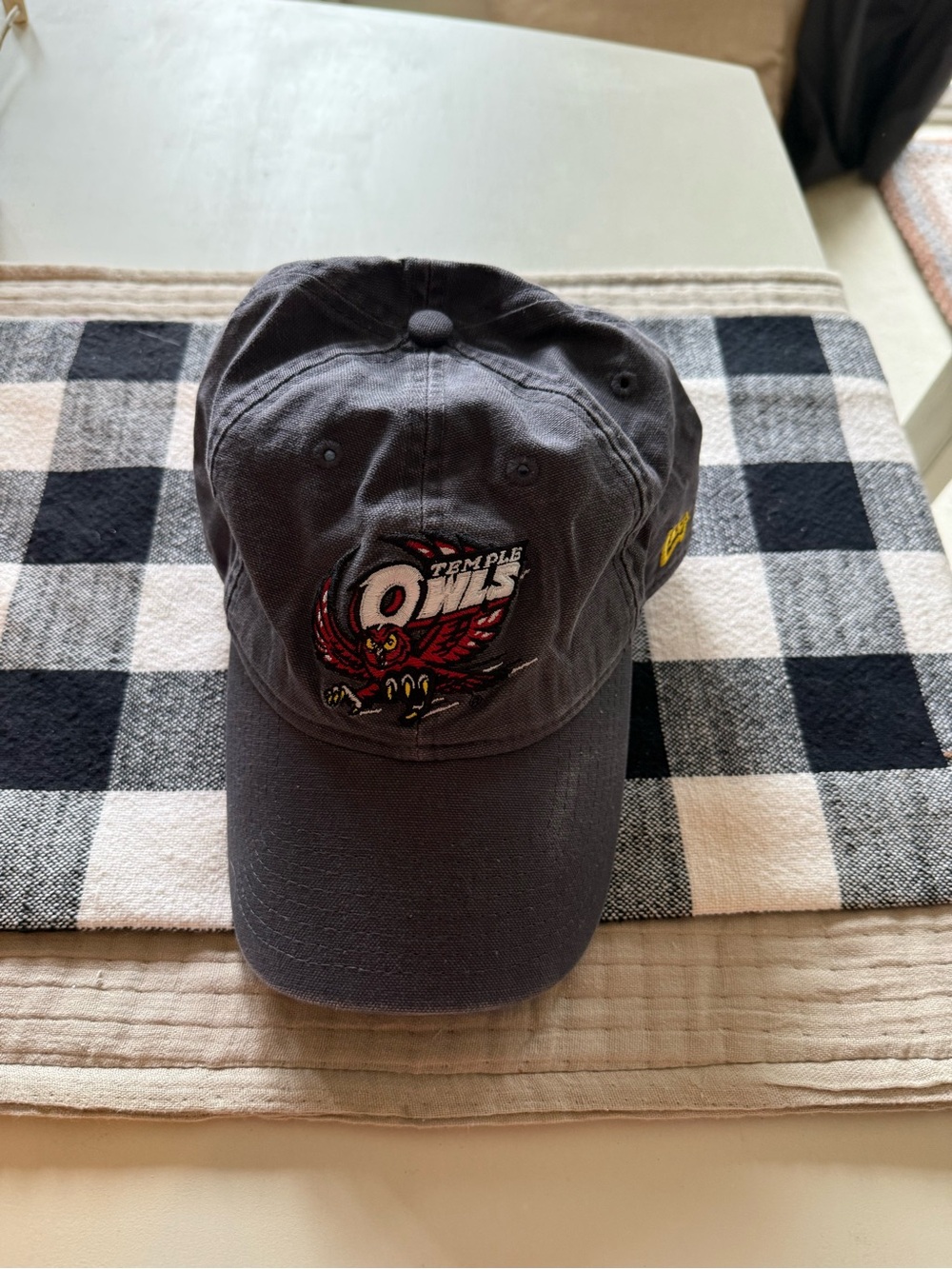 New Era Temple Owls Gray Baseball Cap with Red Logo